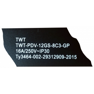 Вертикальный блок розеток, 12xSchuko + 8xC13, 250V, 16A, шнур 3 метра, вилка Schuko