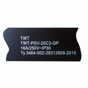 Вертикальный блок розеток, 20xC13, 250V, 16A, шнур 3 метра, вилка Schuko