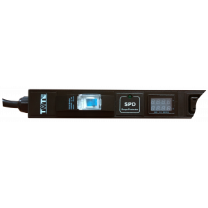 Блок розеток вертикальный, 1-фазный с автоматом, A/V-метр, 16A / 250V, 4xC19 + 20xC13, шнур 3.0 м, разъем C20