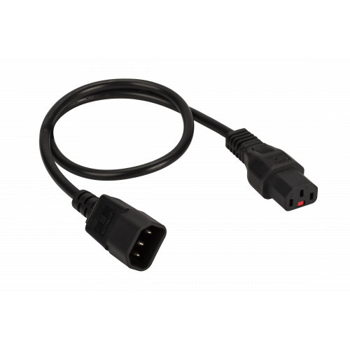 Шнур питания с блокировкой C13-C14, 3х0.75, 220В, 10А