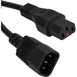 Шнур питания с блокировкой C13-C14, 3х0.75, 220В, 10А