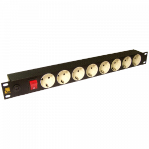 Блок розеток 8 шт. с заземлением, 19"