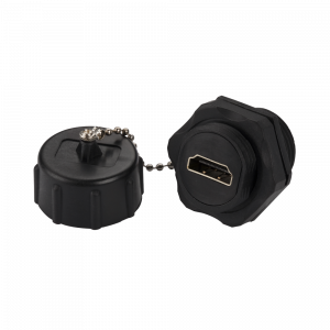 Индустриальный соединительный модуль HDMI, IP68, с крышкой