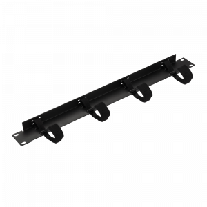 Кабельный органайзер 19", c 4 хомутами-липучкам, 1U