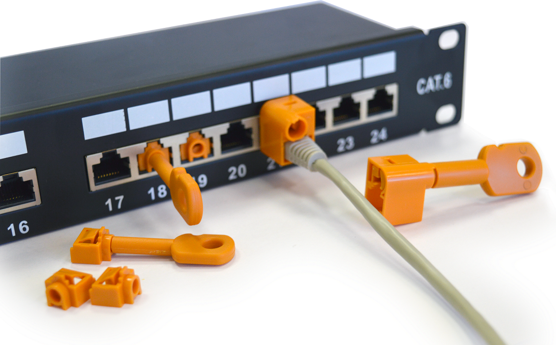 Элементы физической блокировки RJ-45